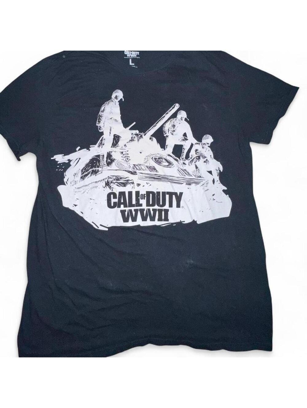 Call of Duty WWII Loot Crate graphic tee size large black